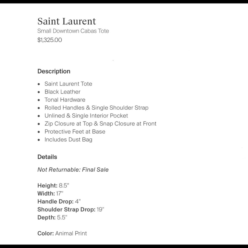 Saint Laurent bag - Picture 6 of 6